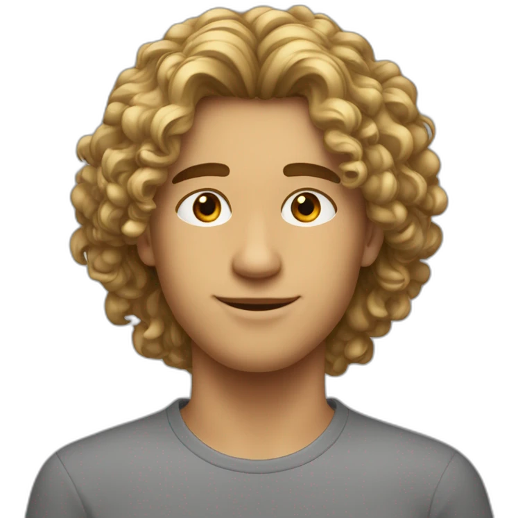 Jeune homme 19 ans algérien avec des cheveux long bouclé emoji