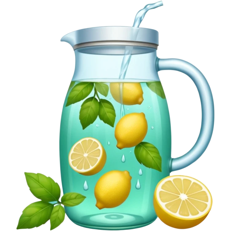 Una jarra de agua de sabor emoji