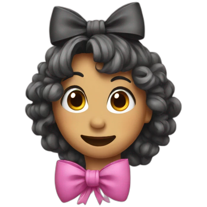 Emoji with bow emoji