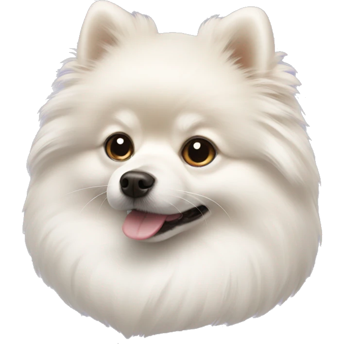 White Pomeranian  emoji