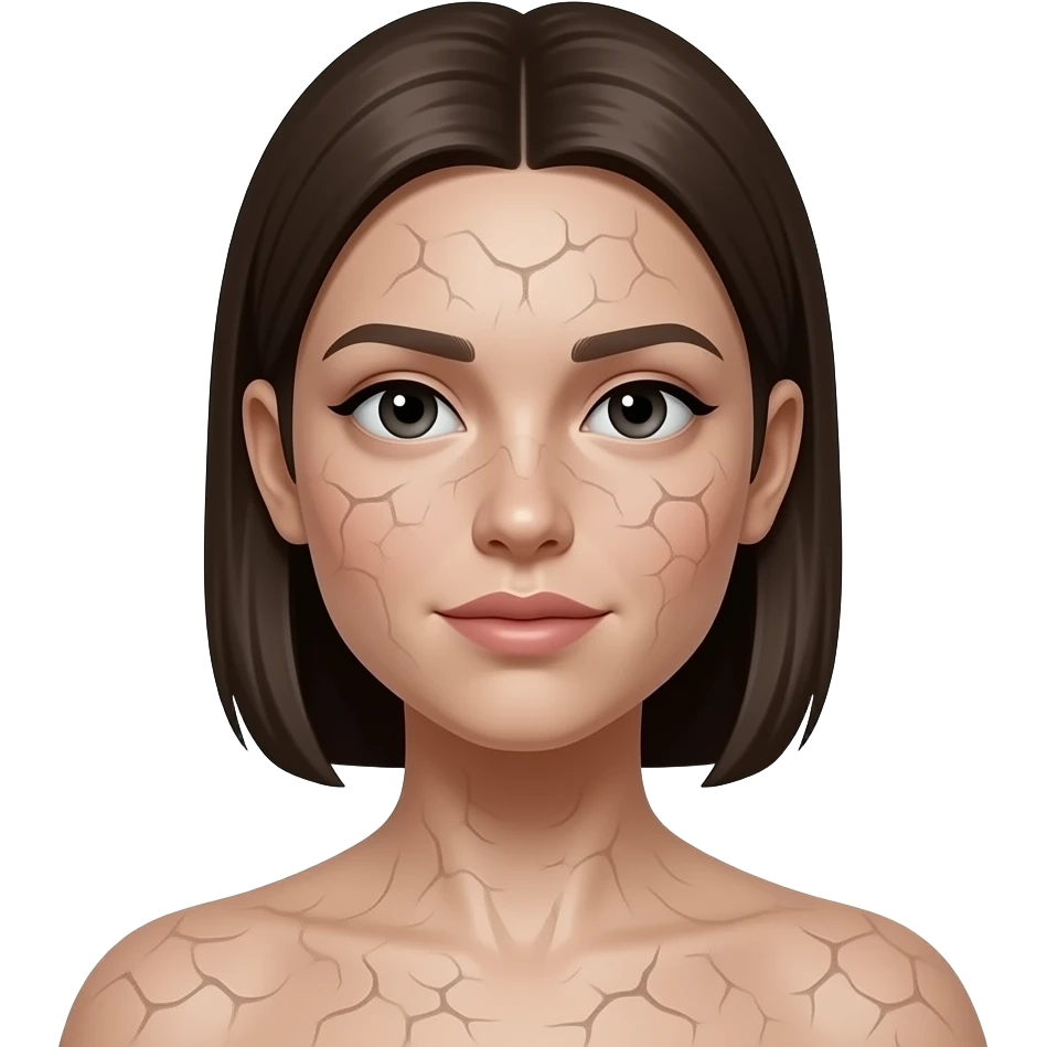dry skin girl emoji