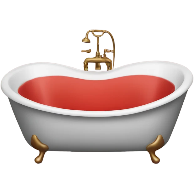 red heart shaped bathtub emoji