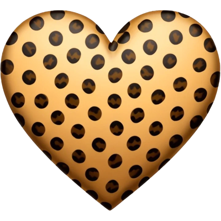 Light Leopard print heart emoji