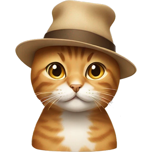 Cat wearing a hat emoji