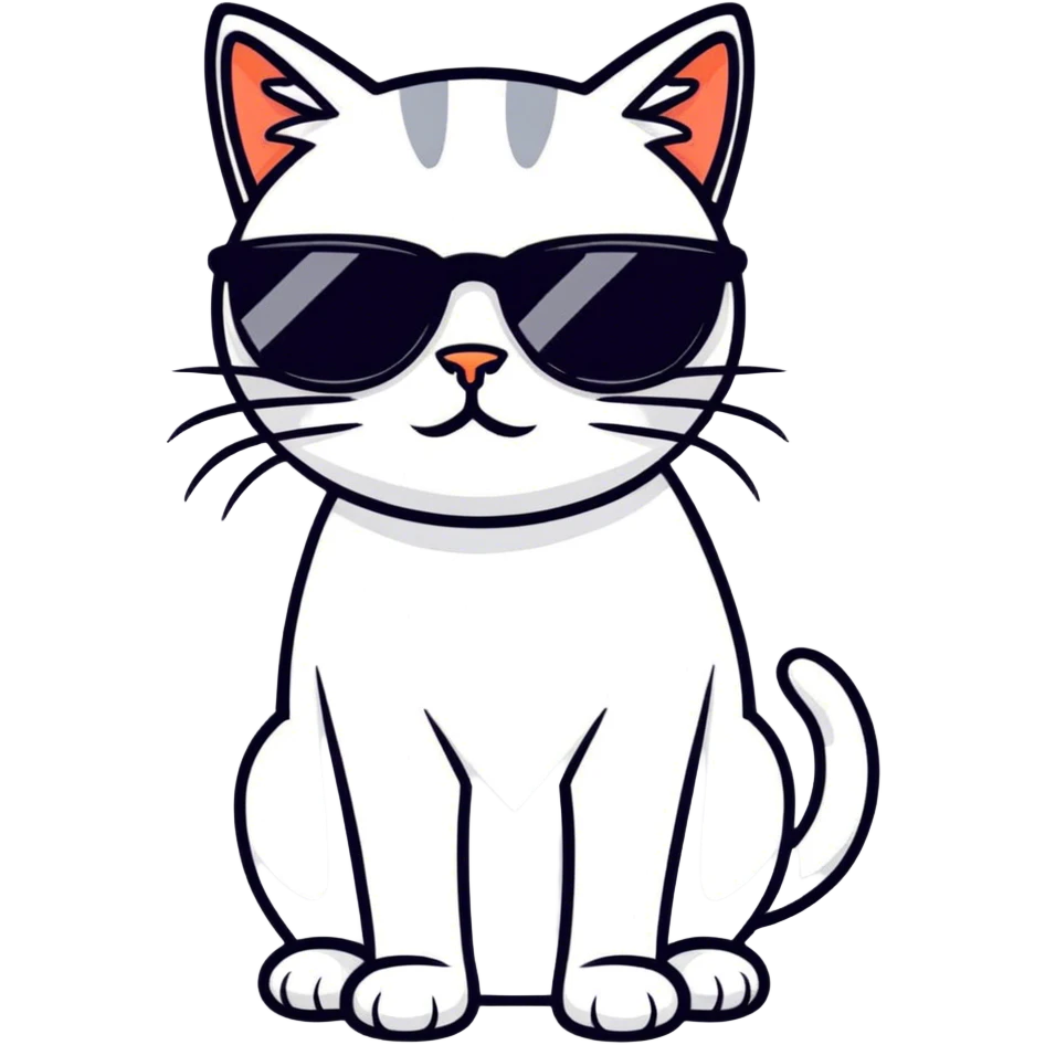 Cat with sunglasses emoji