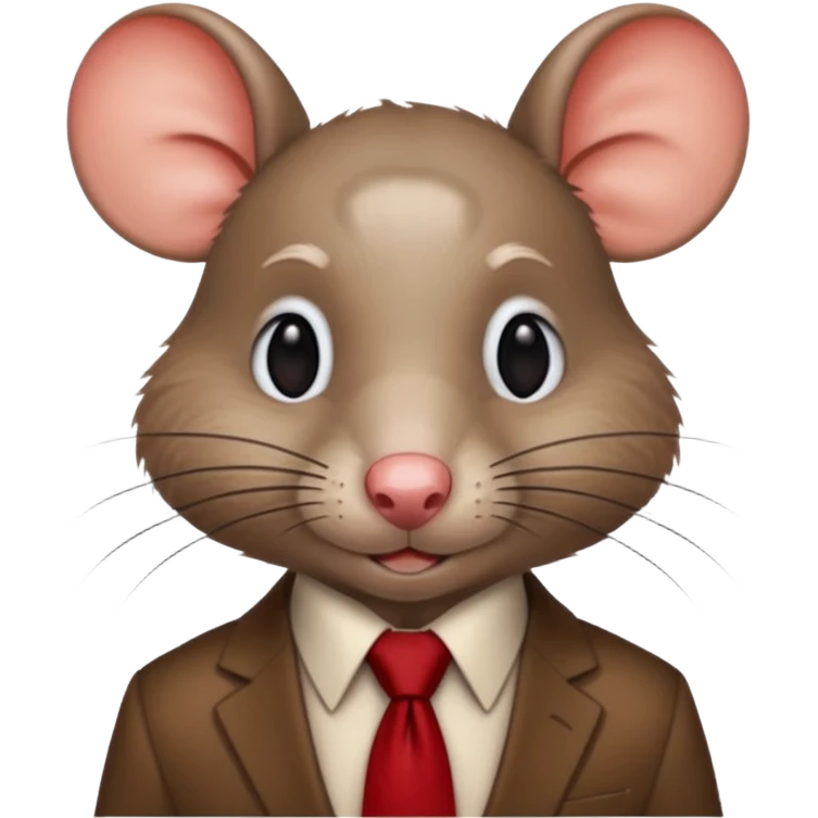 rat wearing  red tie emoji