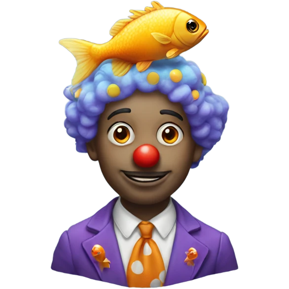 clown with fish on head  emoji