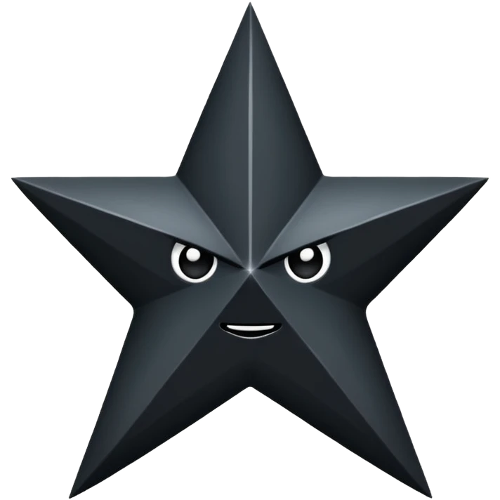emo style black star emoji