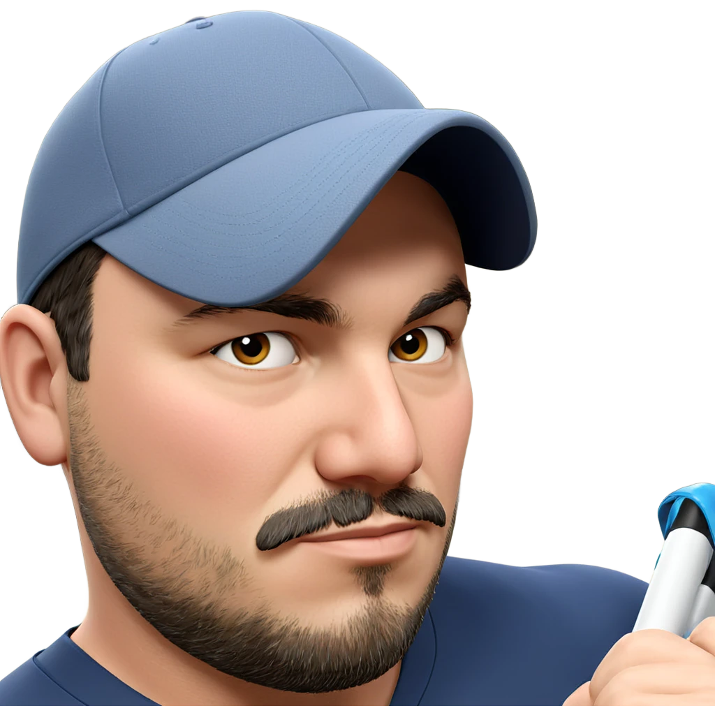 mature male in baseball cap emoji