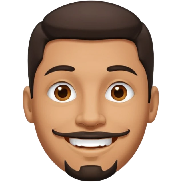 medium skin tone man with dark hair and a goatee, septum piercing, smiling emoji