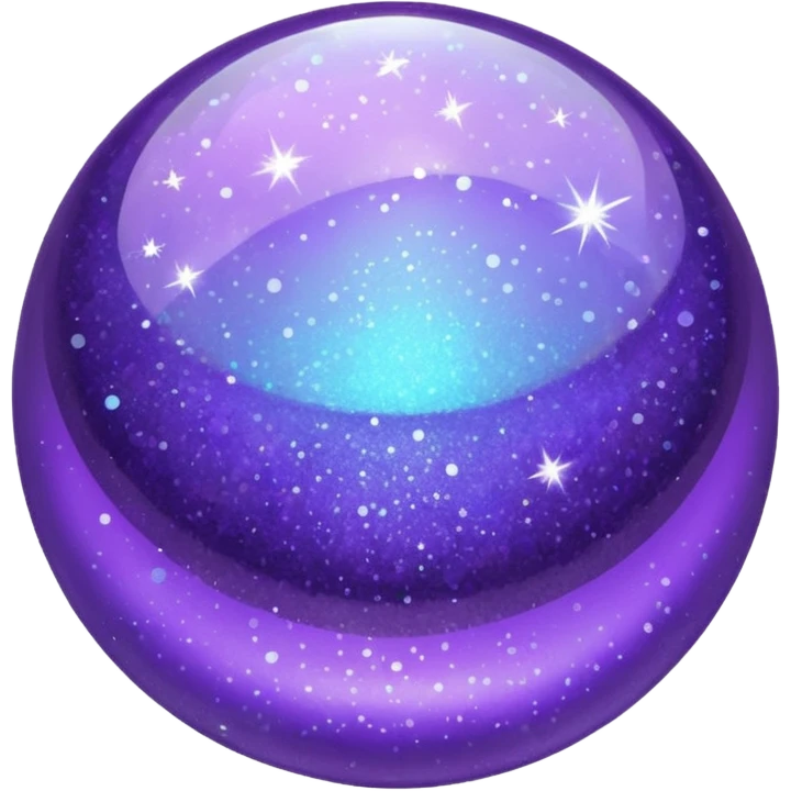 Glitter Purple and Cian plus emoji