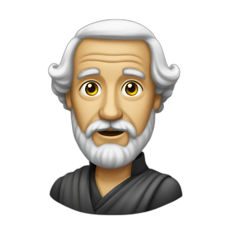 Aristoteles con anteojos negros emoji