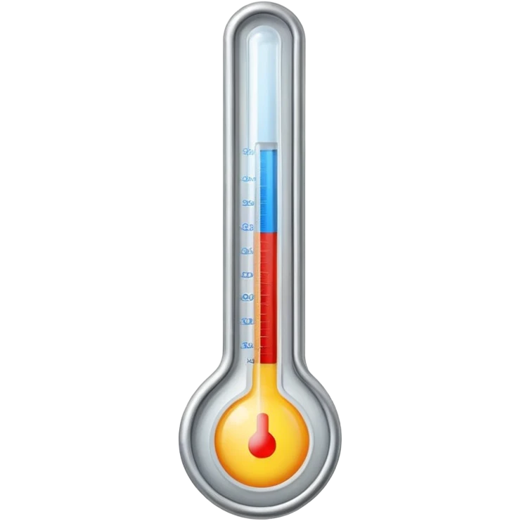 a medical thermometer whose temperature has risen too high emoji