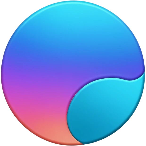 
One  Rotate 35 degree  coin color in in gradient of turquoise, blue, pink, purple, and coral emoji