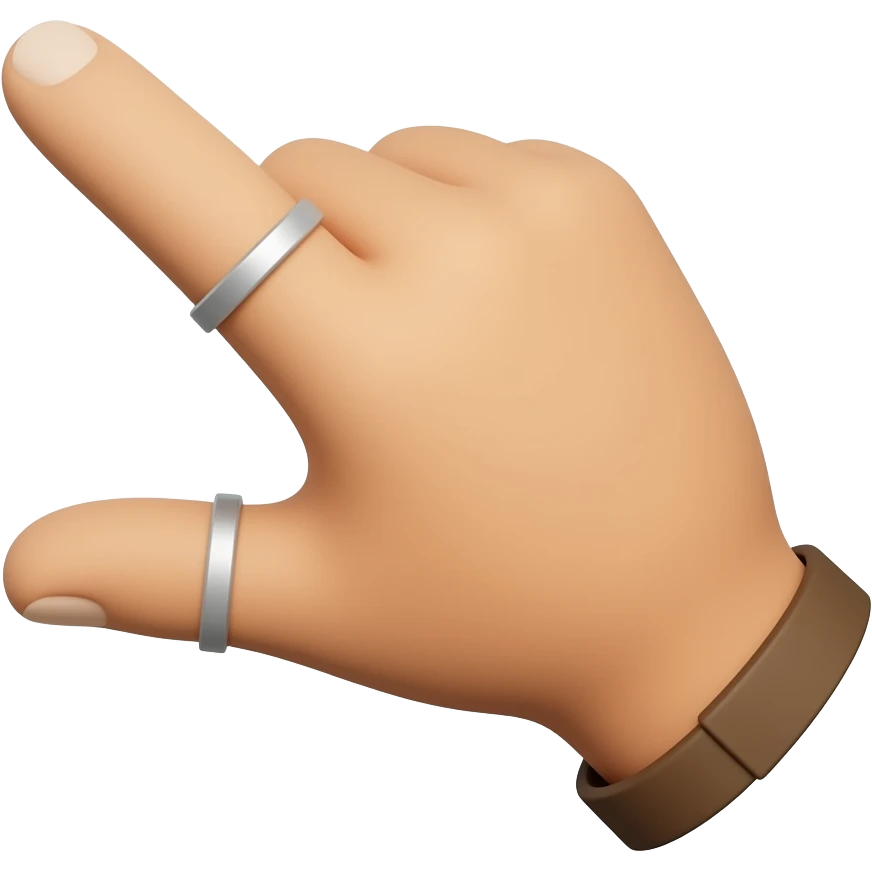 finger presses on emoji