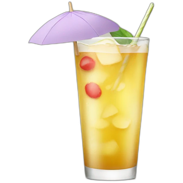 a drink with little paper umbrella inside emoji