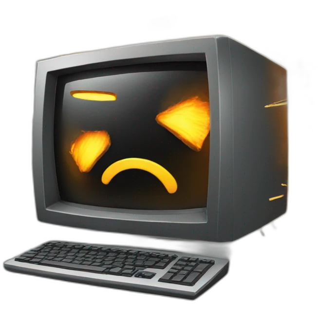 exploding computer emoji
