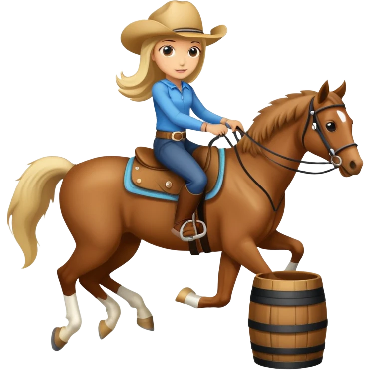 girl barrel racing on a horse emoji