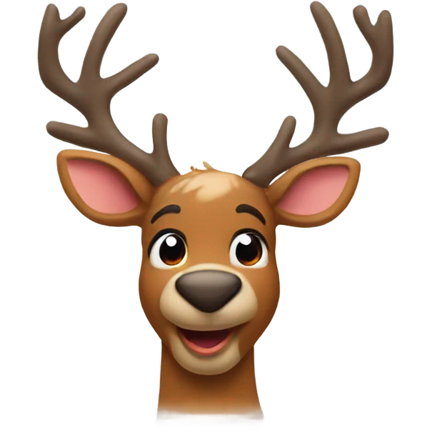 Rudolph the red-nosed reindeer emoji