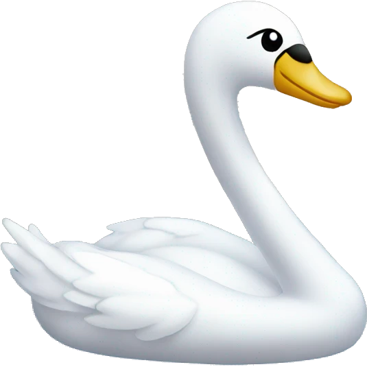Iridescent pool float swan emoji