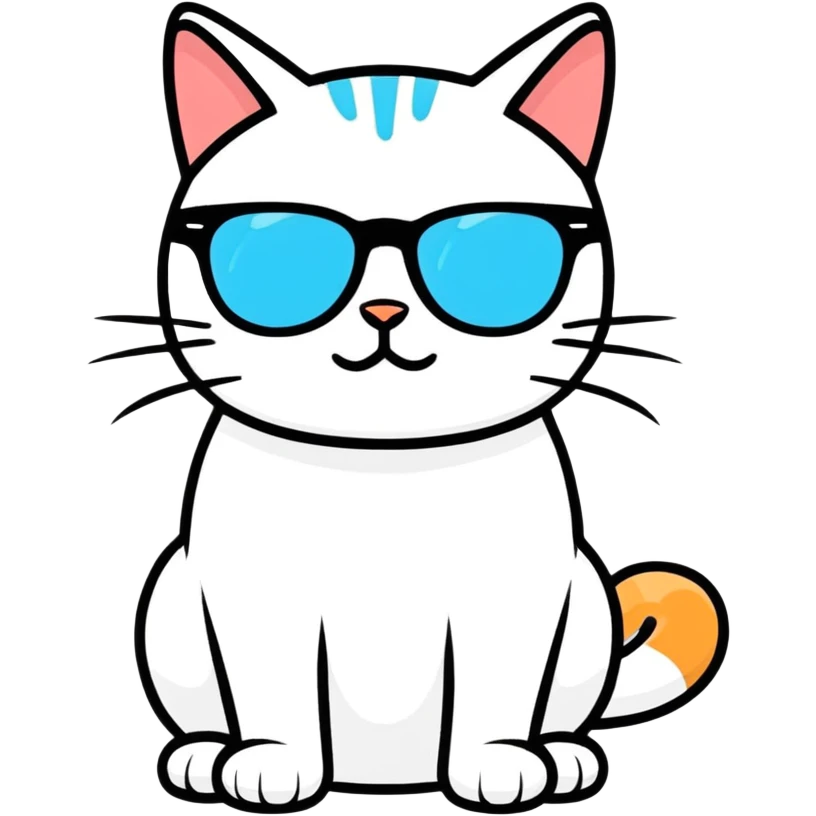 Cat with sunglasses emoji