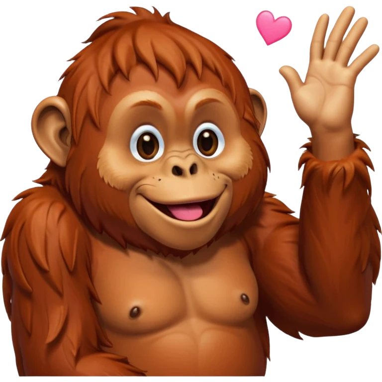 orangutang blowing kiss emoji