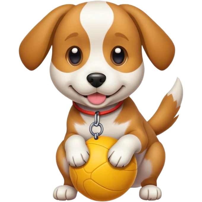 dog play to ball emoji