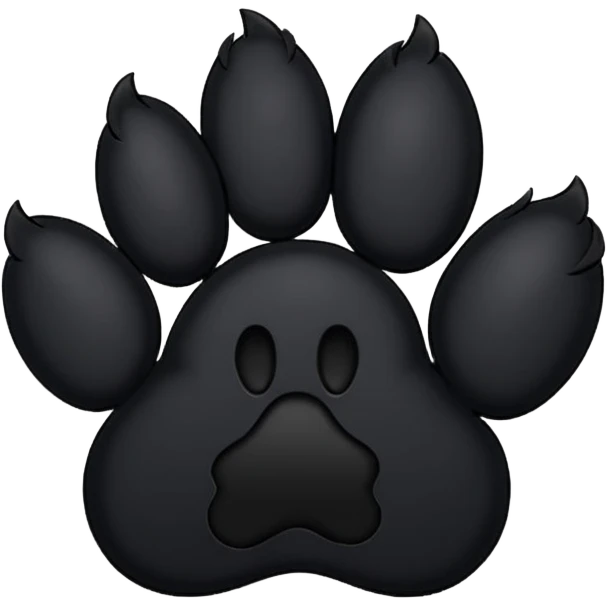 blcak paw emoji