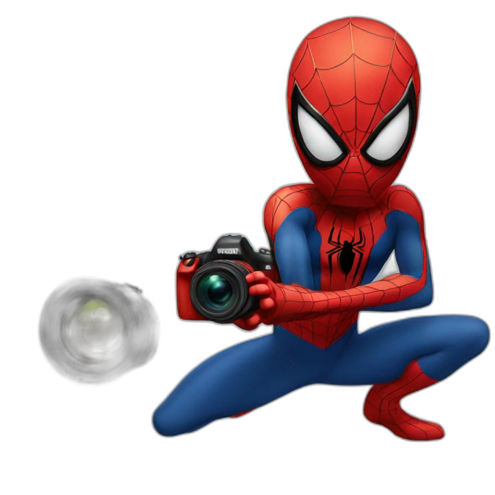 Spiderman with camera emoji