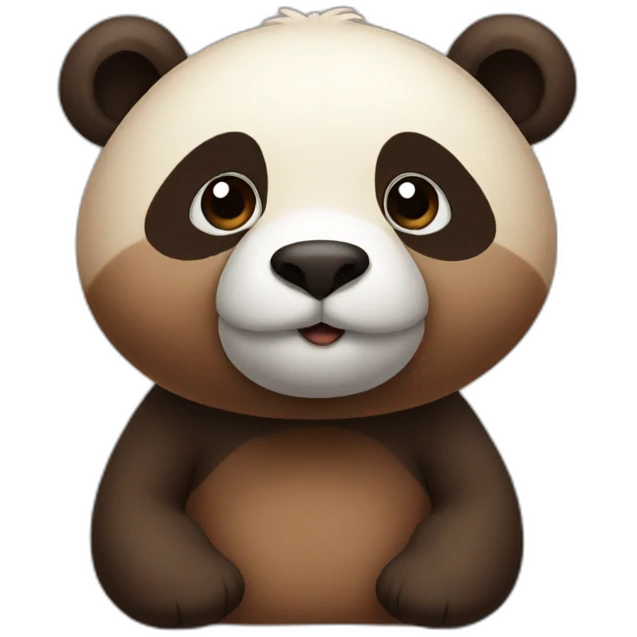 brown panda emoji