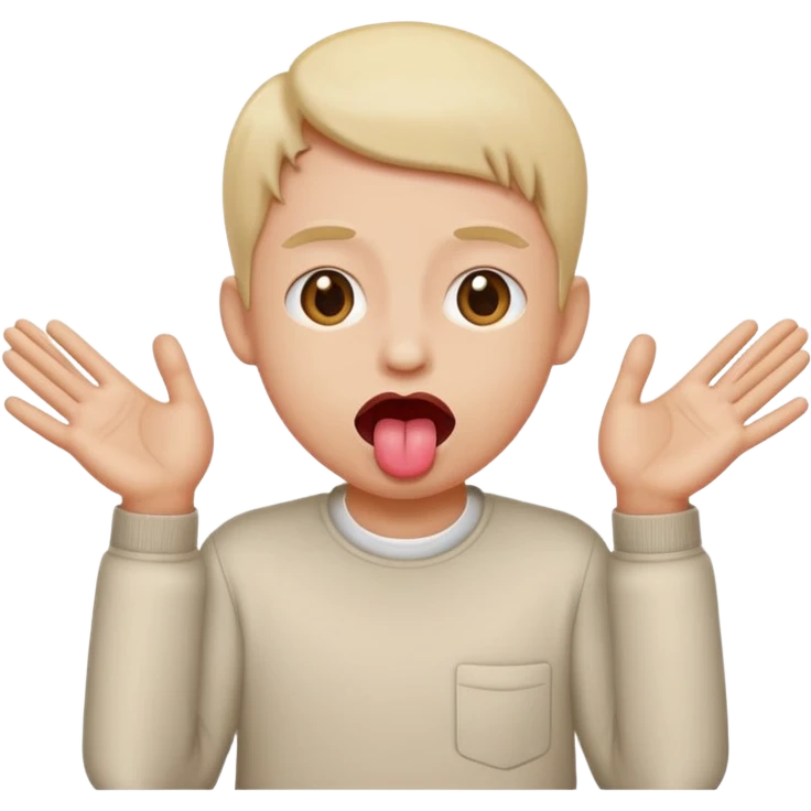 Tongue sticking out with hands on the side emoji