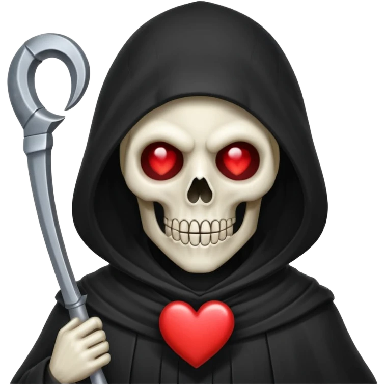 cute reaper portrait with heart eyes  emoji