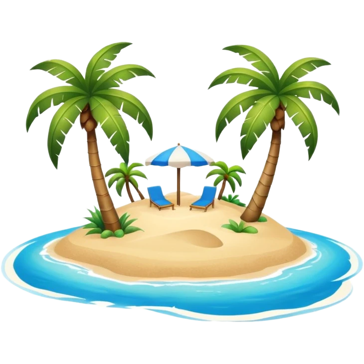 tiny island with palm emoji
