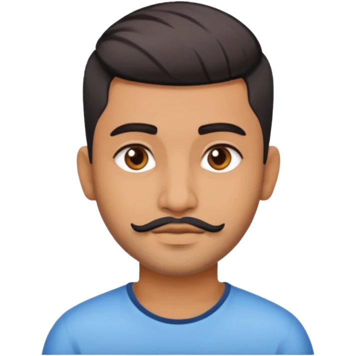 Indian man 25 years old fade hair cut emoji