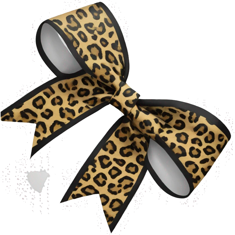 Leopard cheer bow  emoji