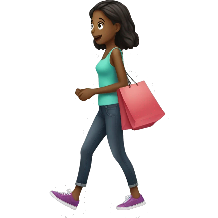 me wandering shopping street emoji