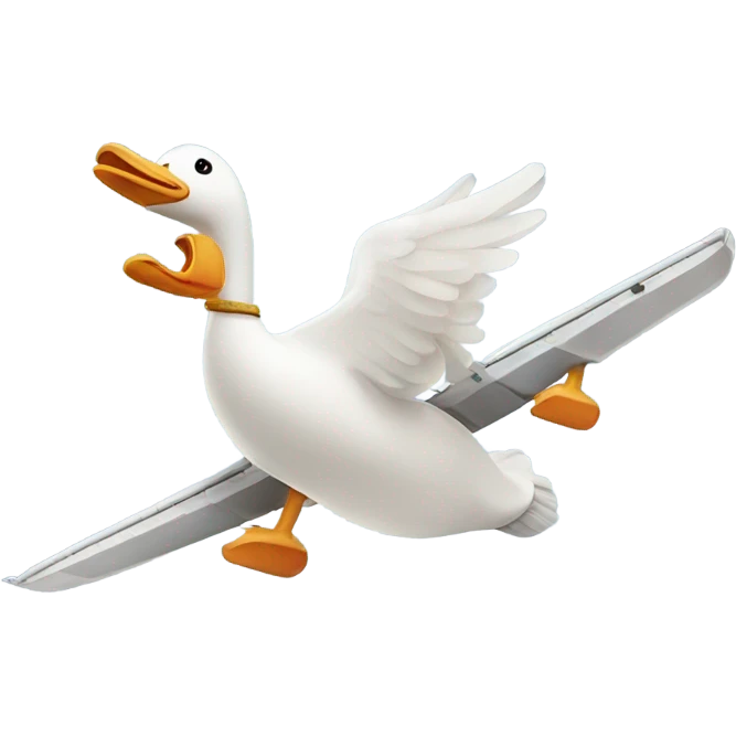 Goose and aeroplane emoji