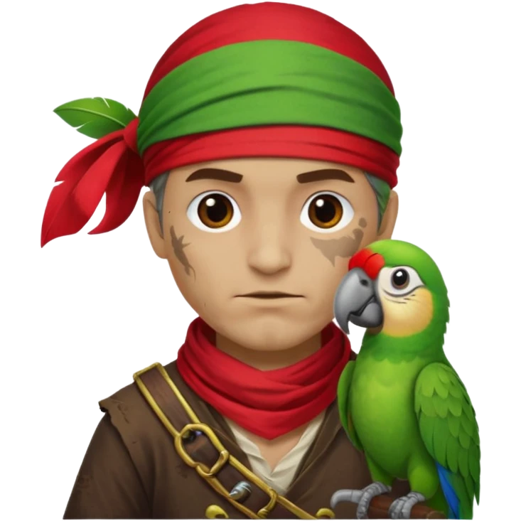 pirate and parrot emoji