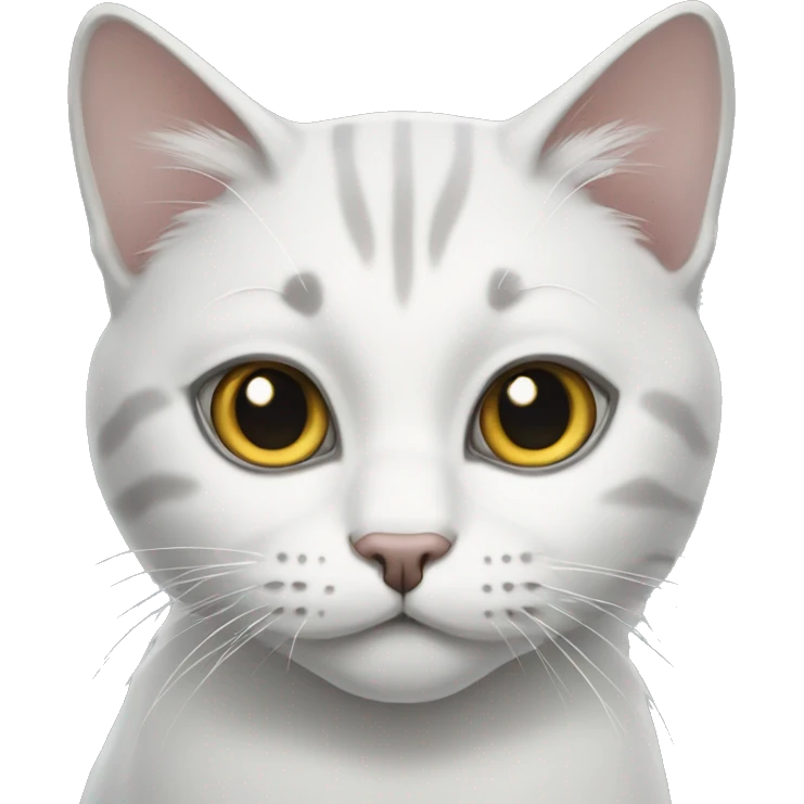 White and grey cat emoji