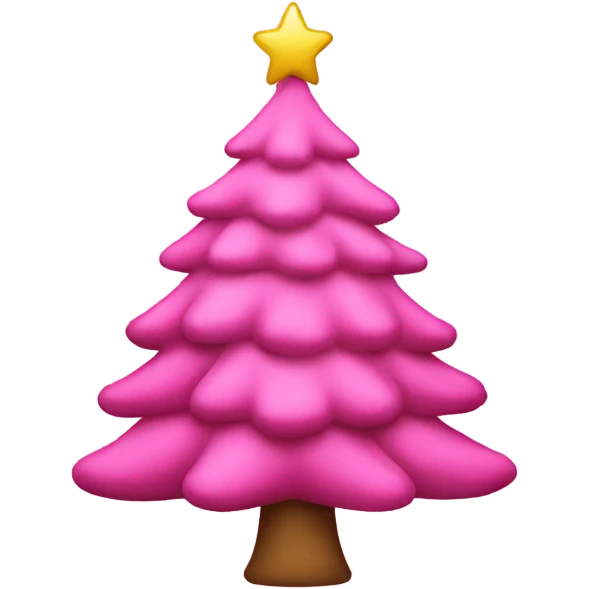 Pink Christmas tree  emoji