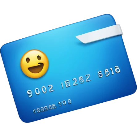 Blue payment card emoji