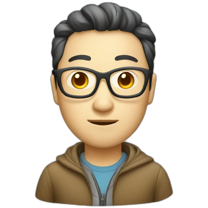 chinese thin glasses developer emoji