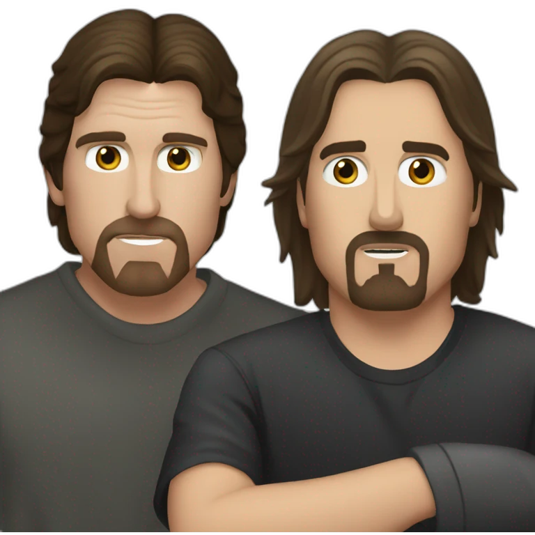 Christian Bale and kanye west emoji