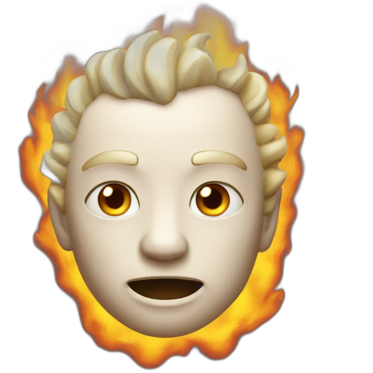 an furius face with fire emoji