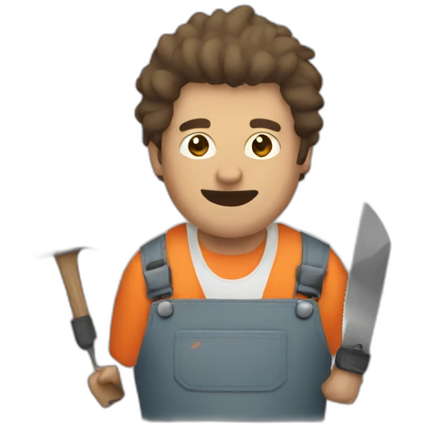 Man with saw emoji