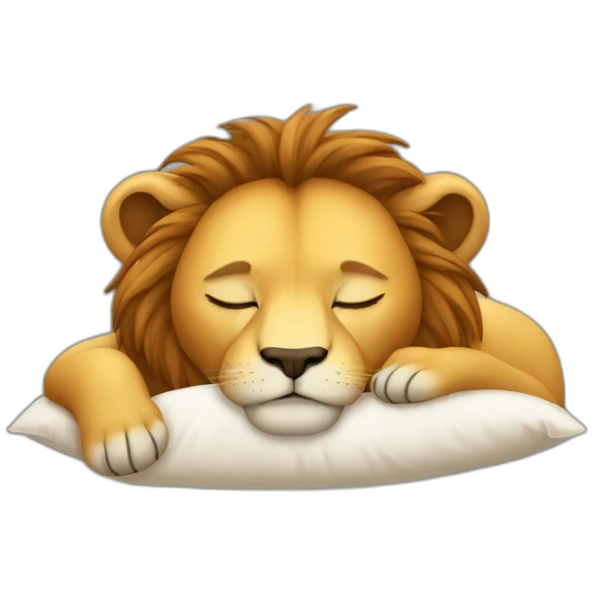 Lion sleeping emoji