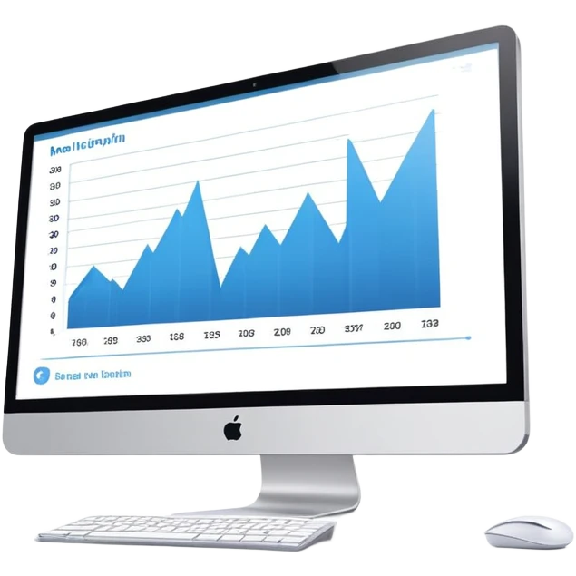 computer screen displaying a single presentation slide with a title line and chart icon emoji