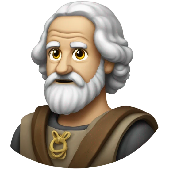 Aristotle with a bow in his hair emoji
