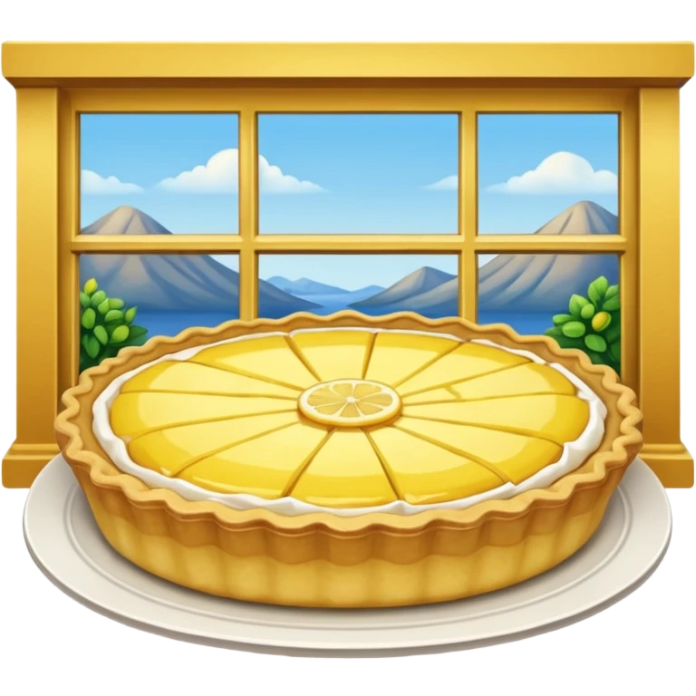 Lemon pie in the windowsill  emoji