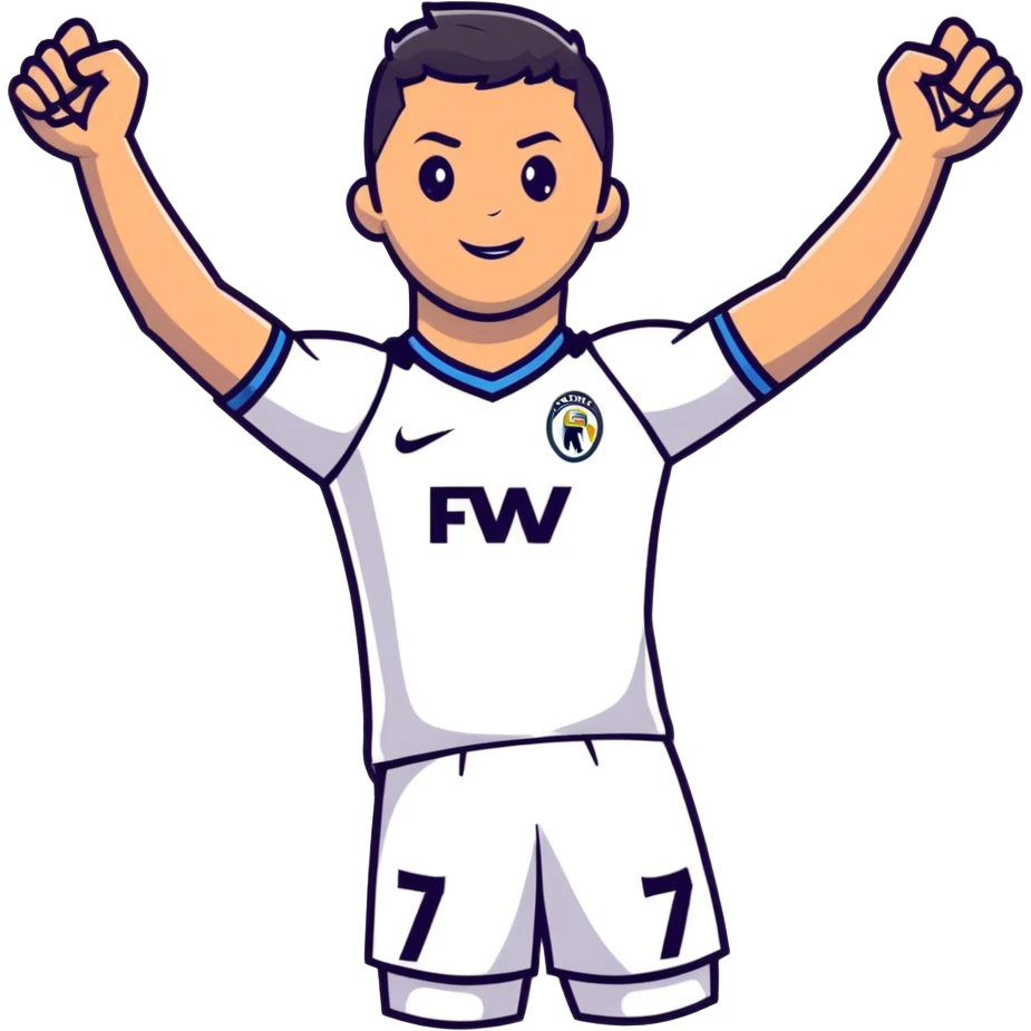 Cristiano Ronaldo celebrating a goal emoji